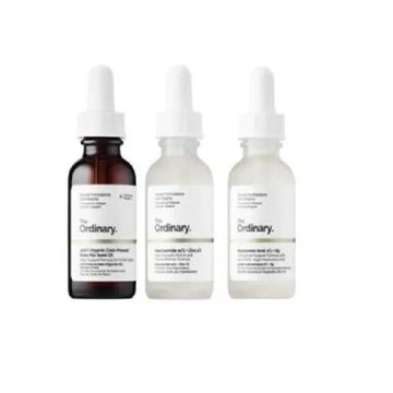 The Ordinary - 3 Bottles Face Serum Set! Hyaluronic Acid Serum, Rosehip Oil And Niacinamide Serum
