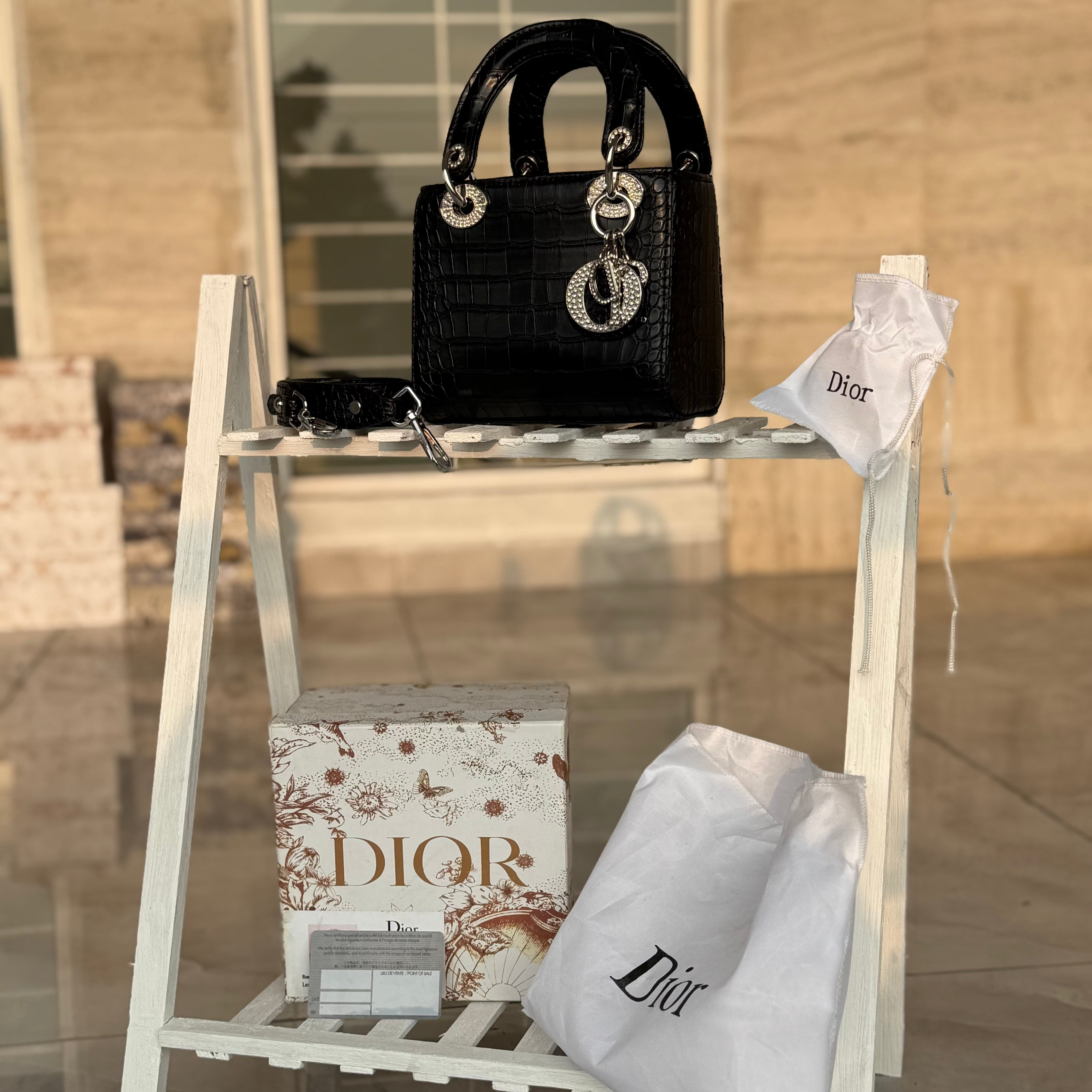 Christian dior Lady Dior Bag (BLACK)