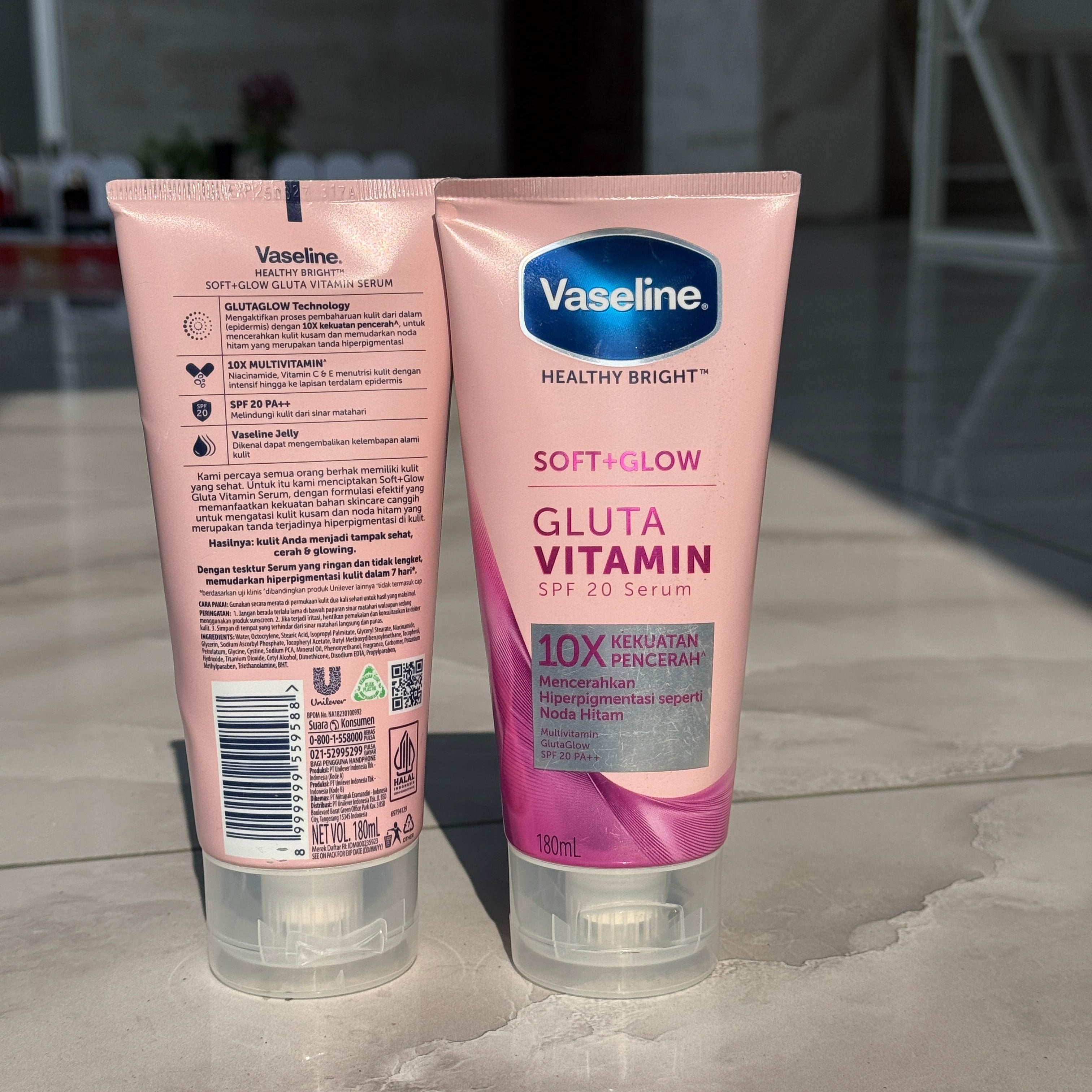 Vaseline Healthy Bright Soft + Glow Gluta Vitamin SPF20 Serum 180ml