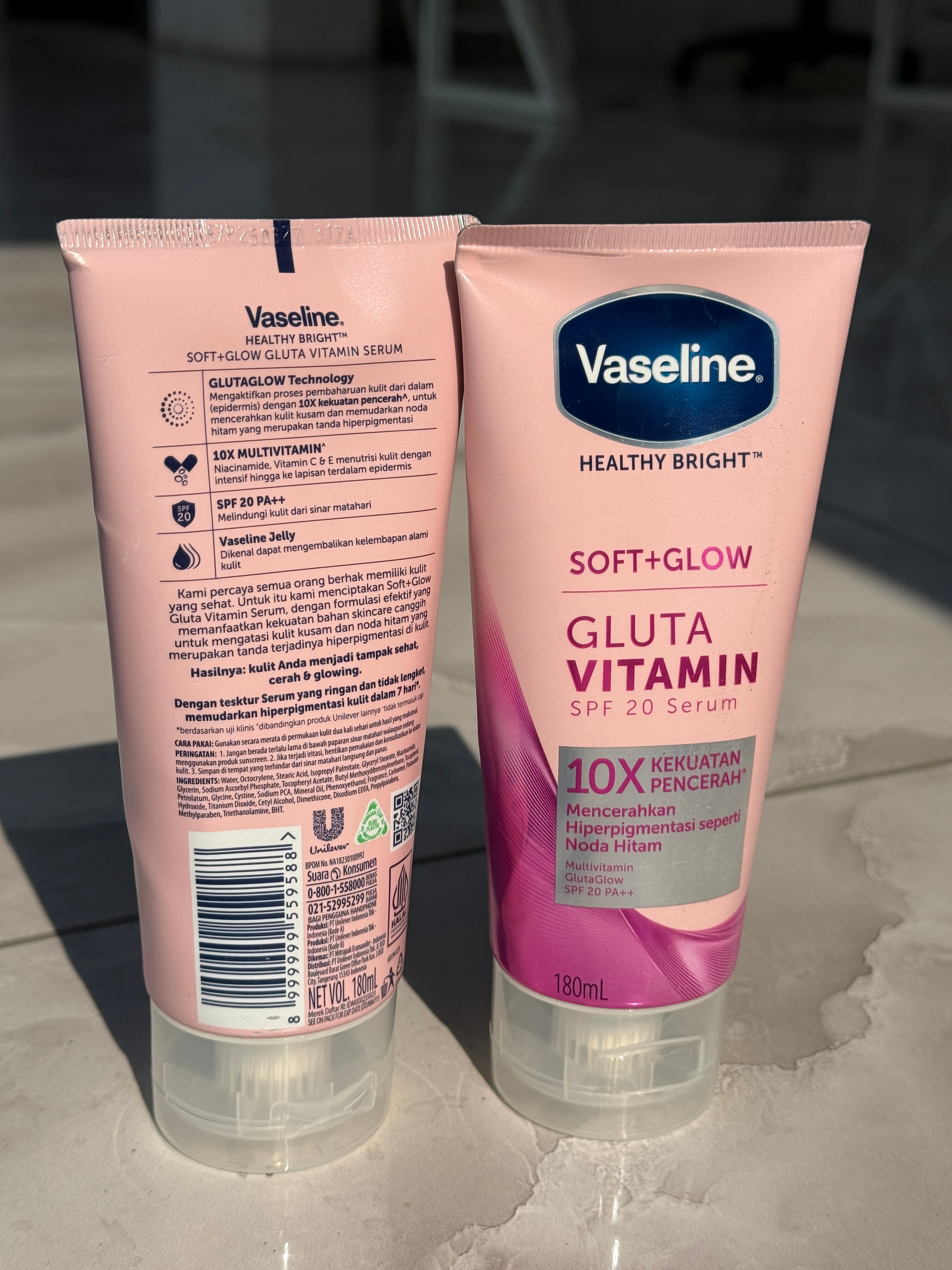 Vaseline Healthy Bright Soft + Glow Gluta Vitamin SPF20 Serum 180ml