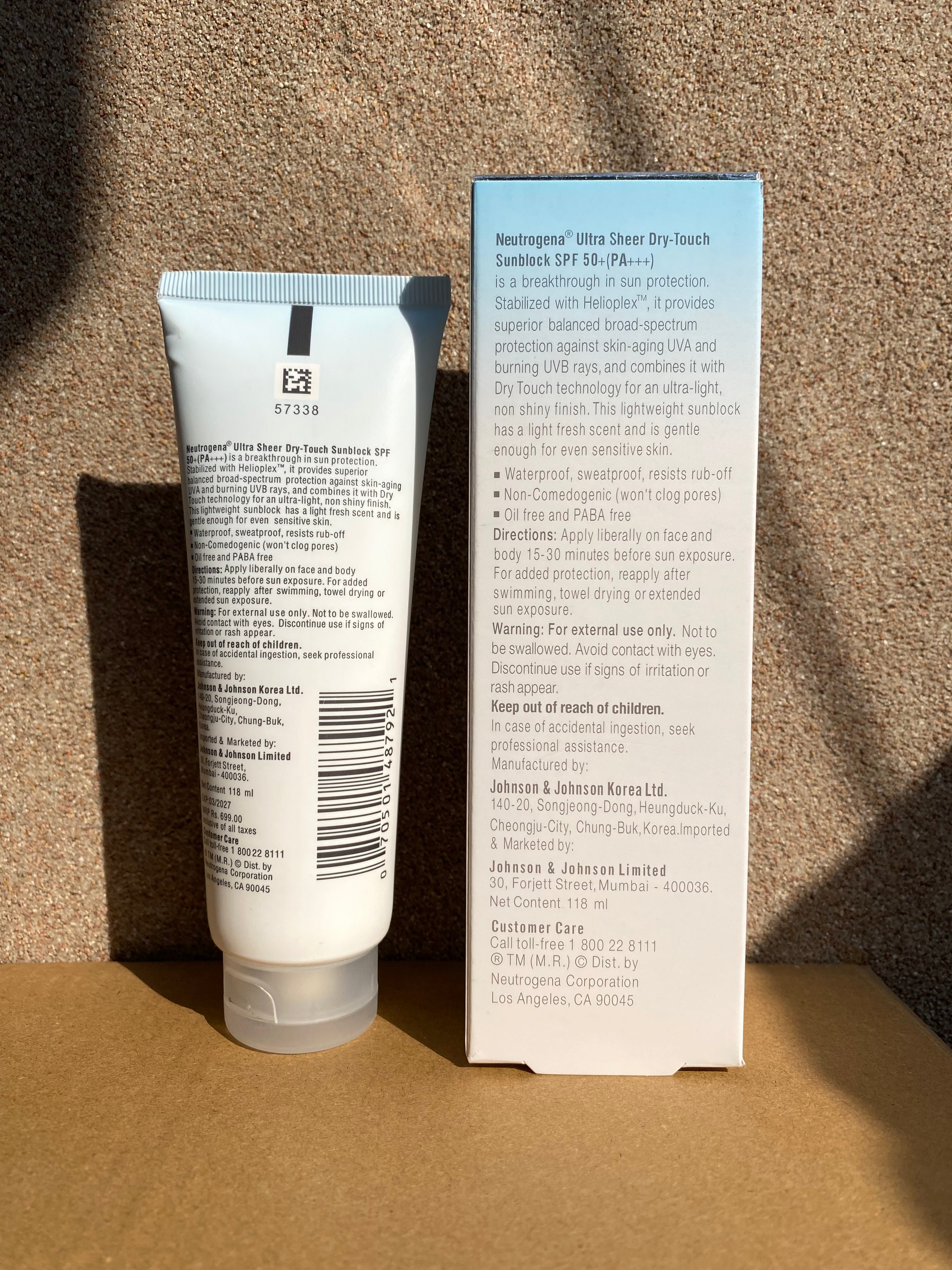 Neutrogena Ultra Sheer Dry Touch Sunblock  SPF 50+  (large size )
