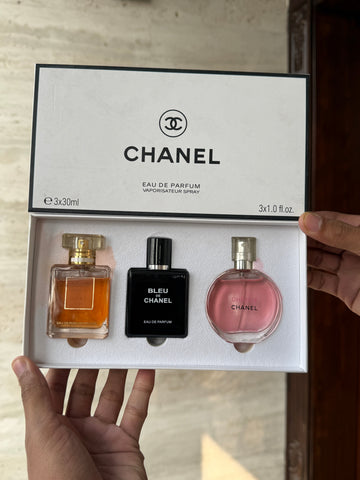 BLUE DE CHANEL MINI PERFUME SET 3OML x 3