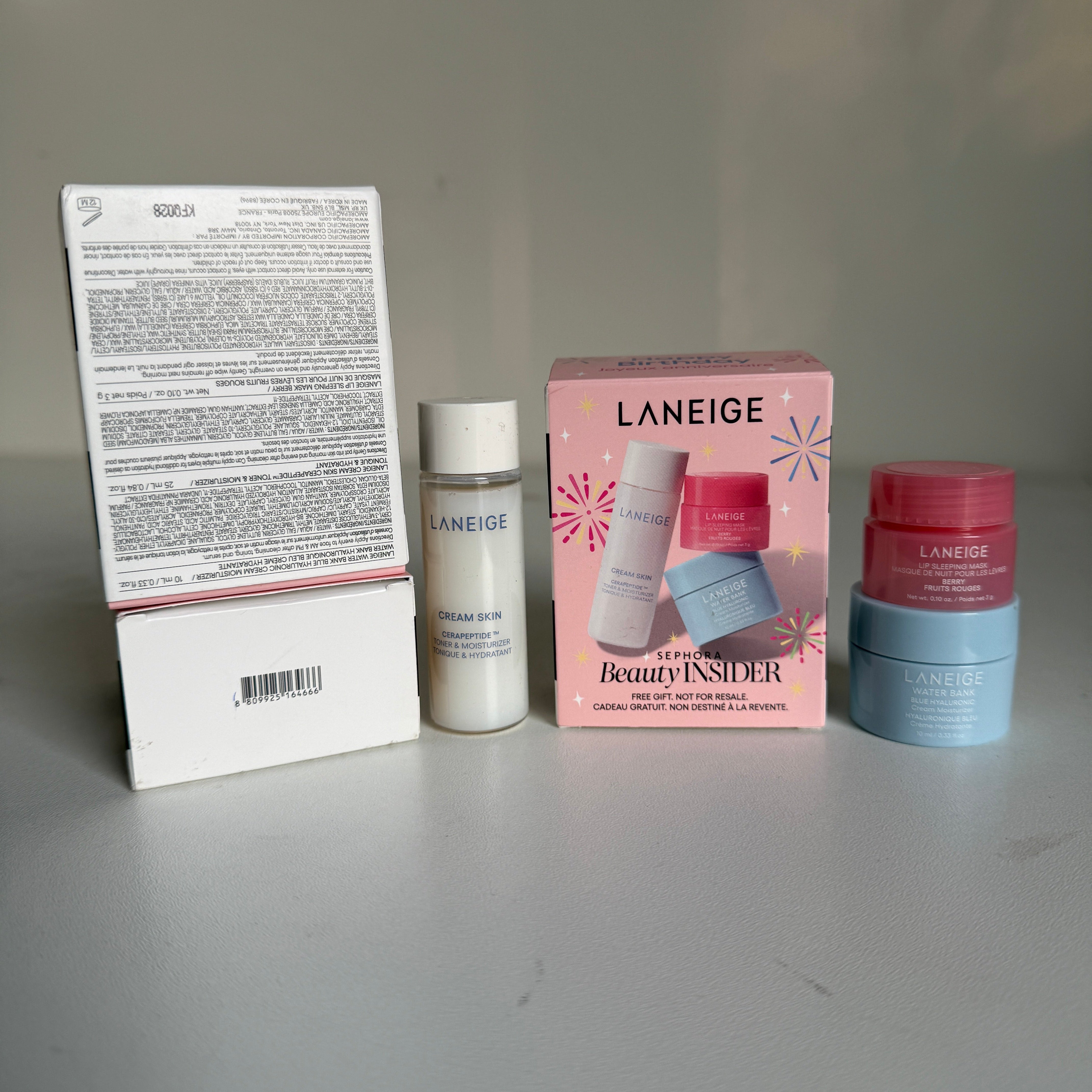 LANEIGE Sephora's Birthday Gift Mini Skincare Set Hydration heroes