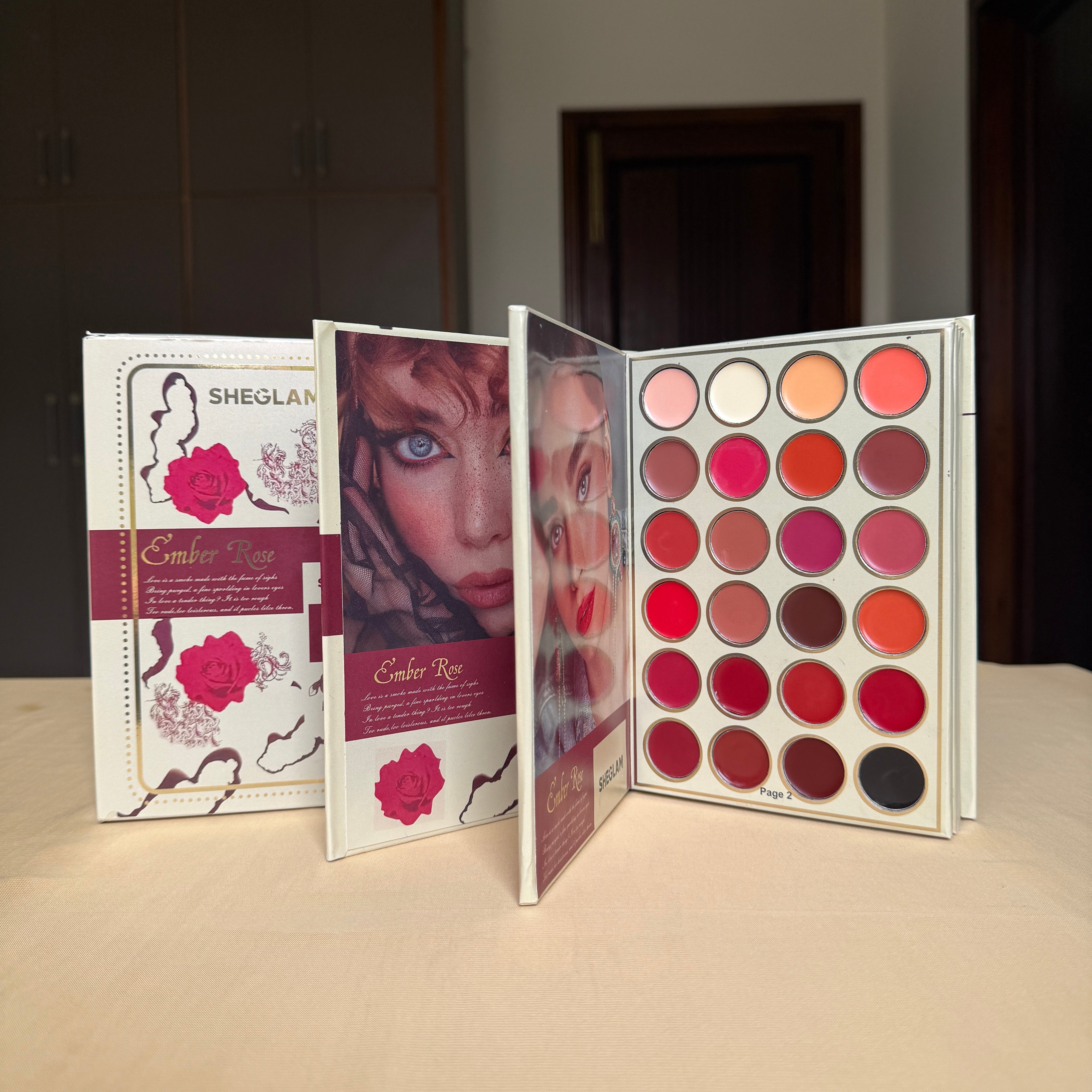 SHEGLAM Ember rose My loving book palette