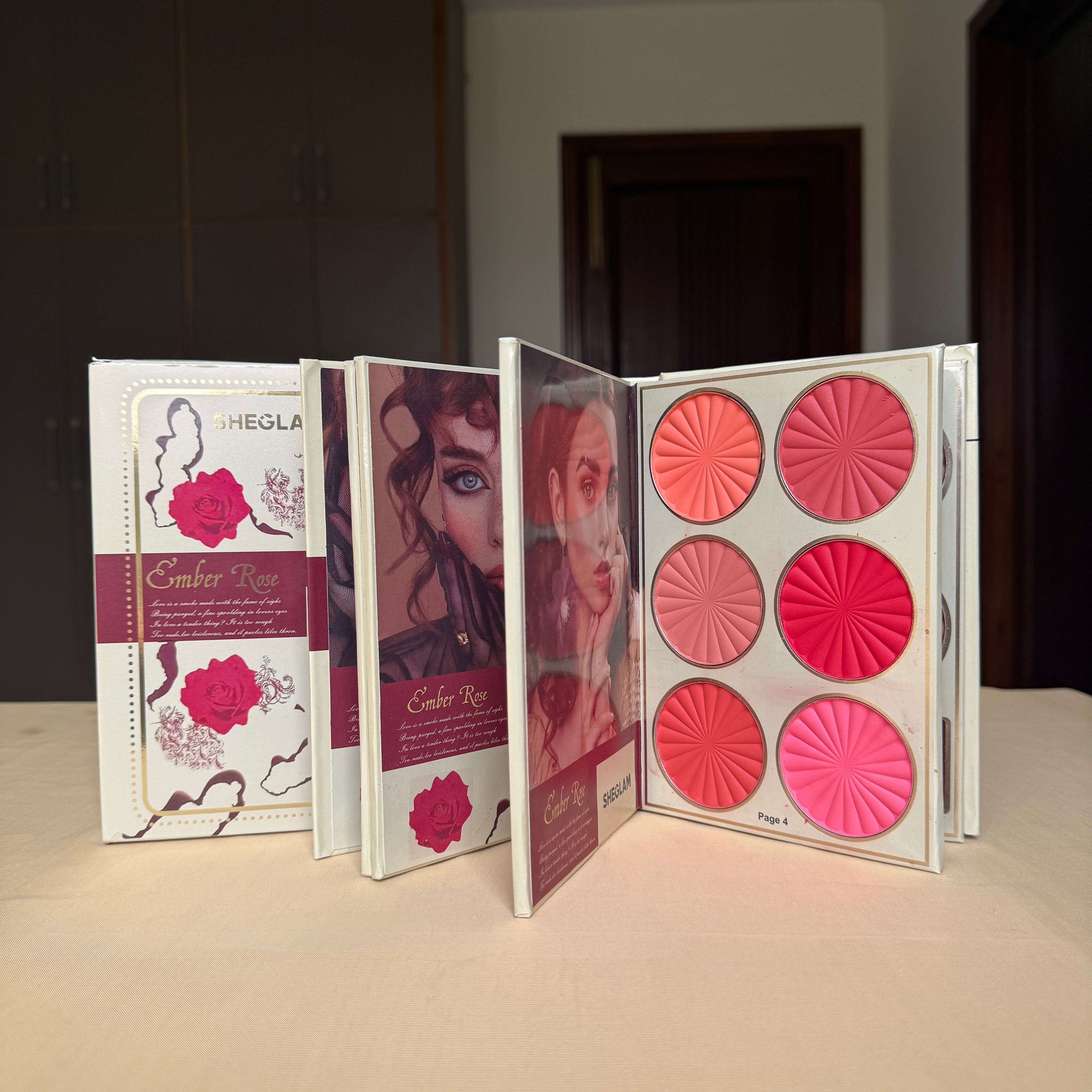 SHEGLAM Ember rose My loving book palette