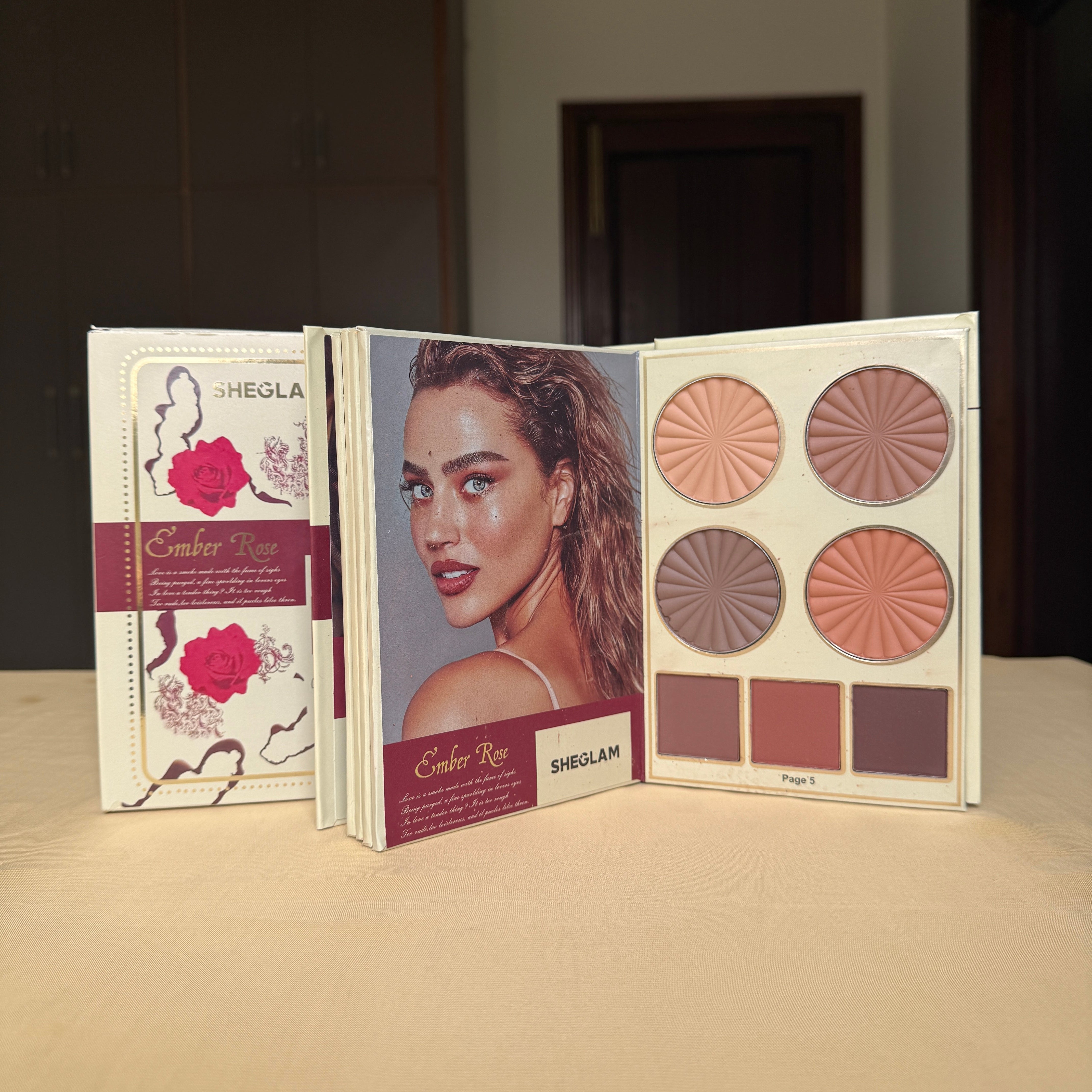 SHEGLAM Ember rose My loving book palette