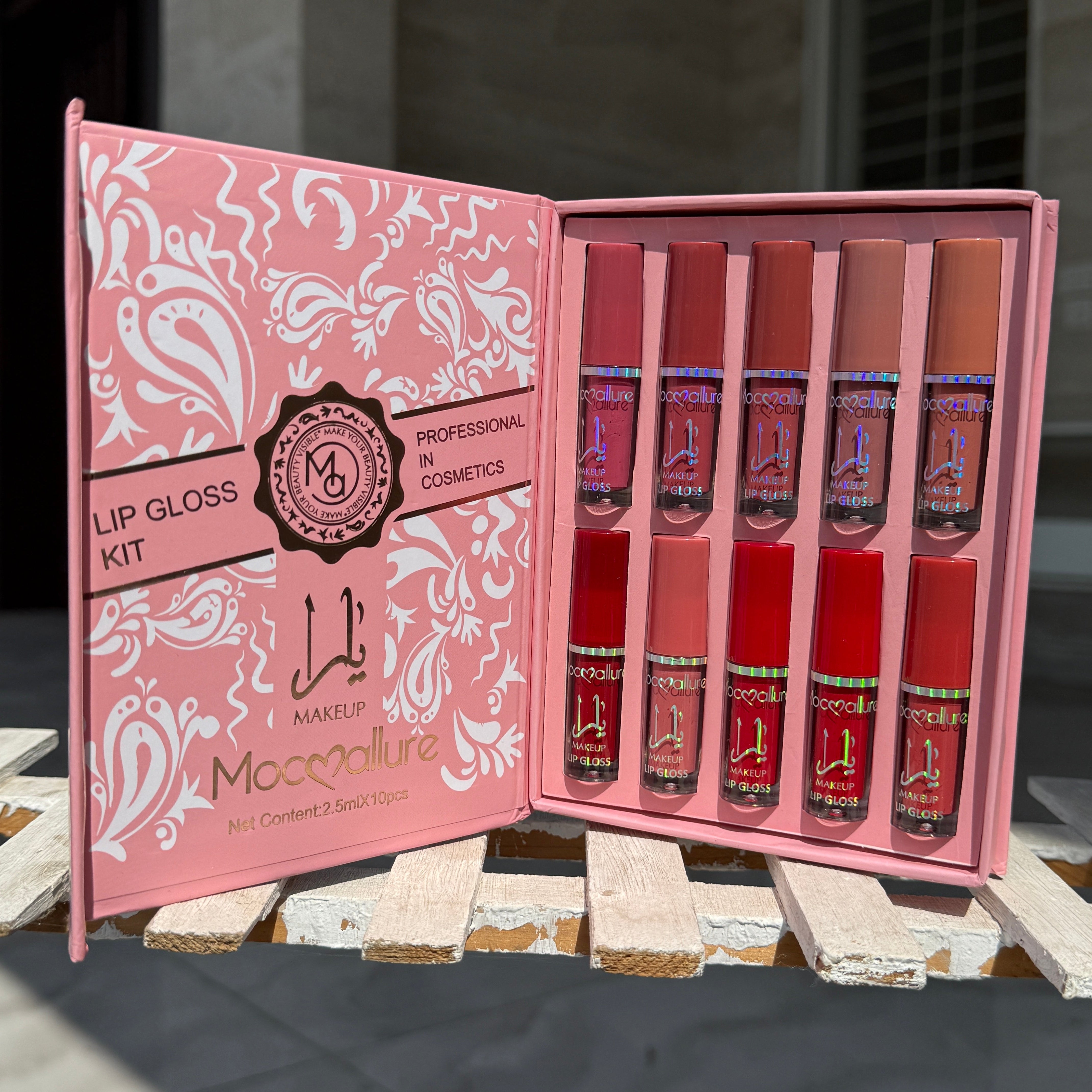 mocallure yara lip gloss kit 10 pcs matte