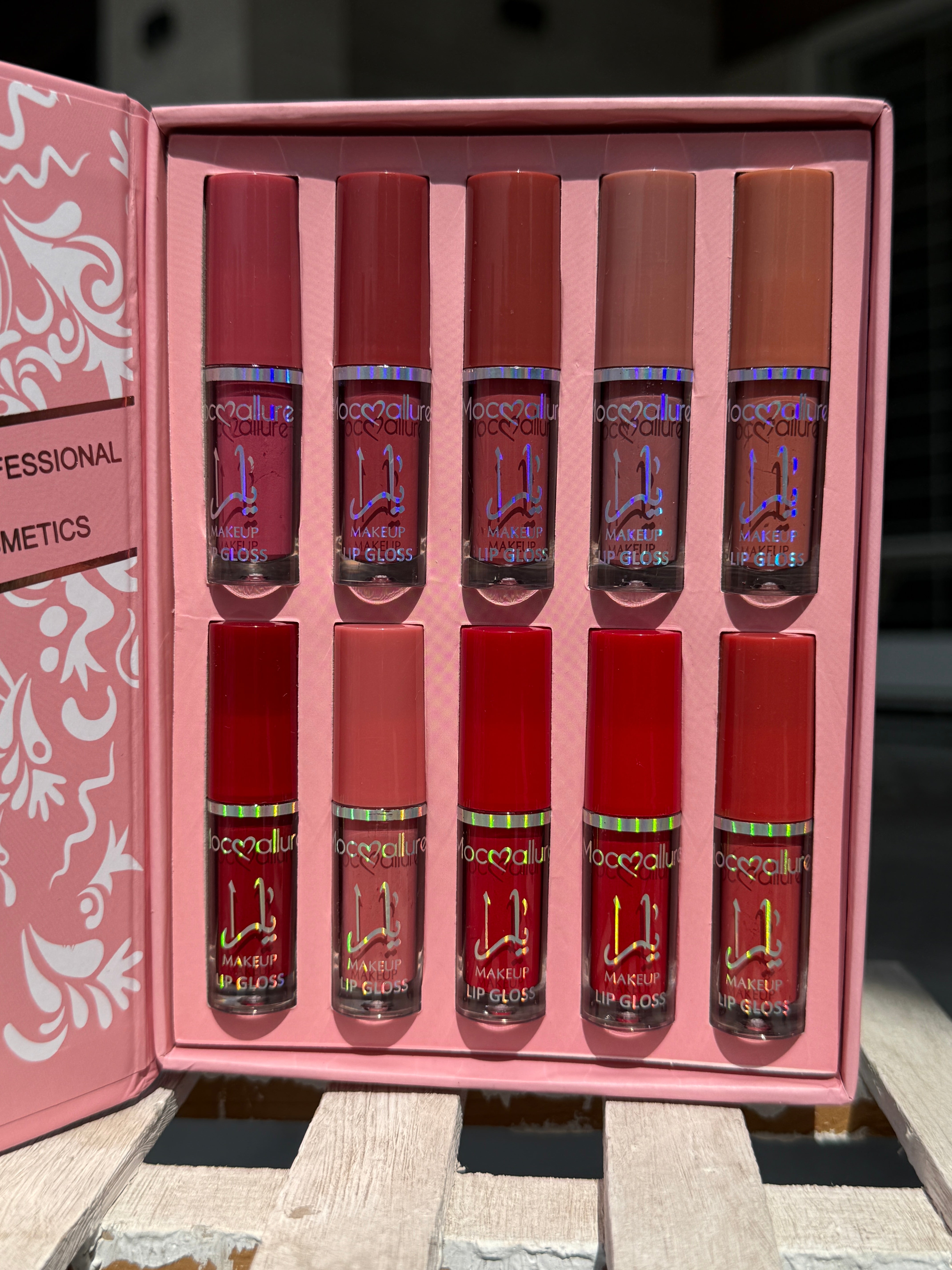 mocallure yara lip gloss kit 10 pcs matte