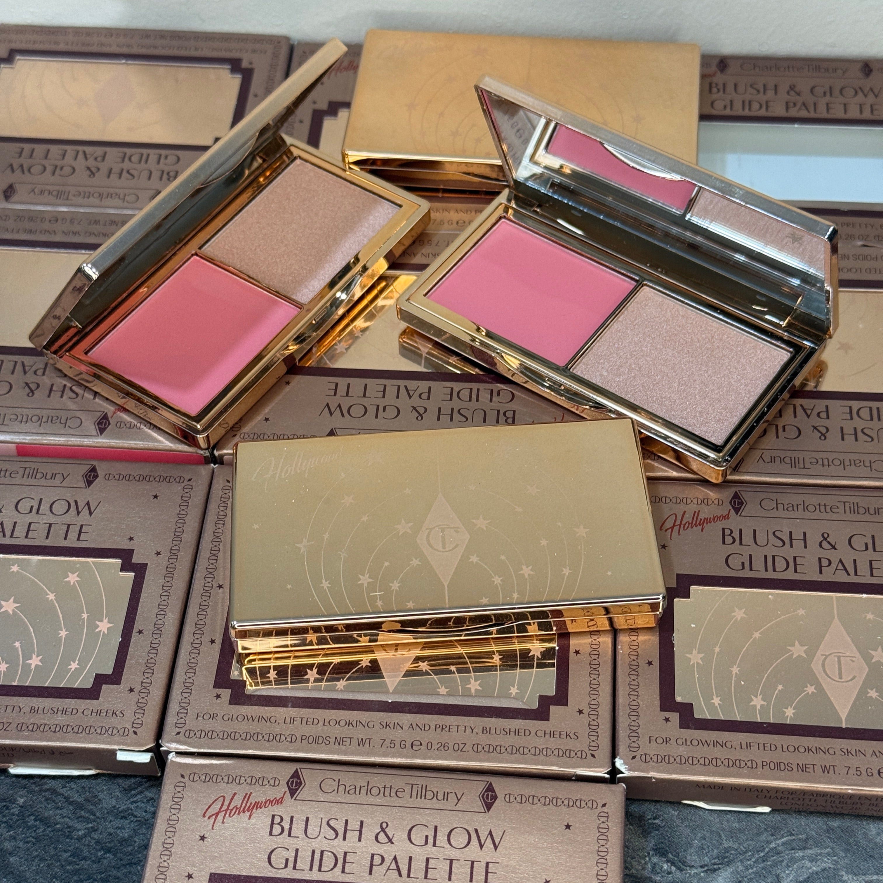 CHARLOTTE TILBURY HOLLYWOOD BLUSH & GLOW GLIDE PALETTE - TAN TO DEEP
