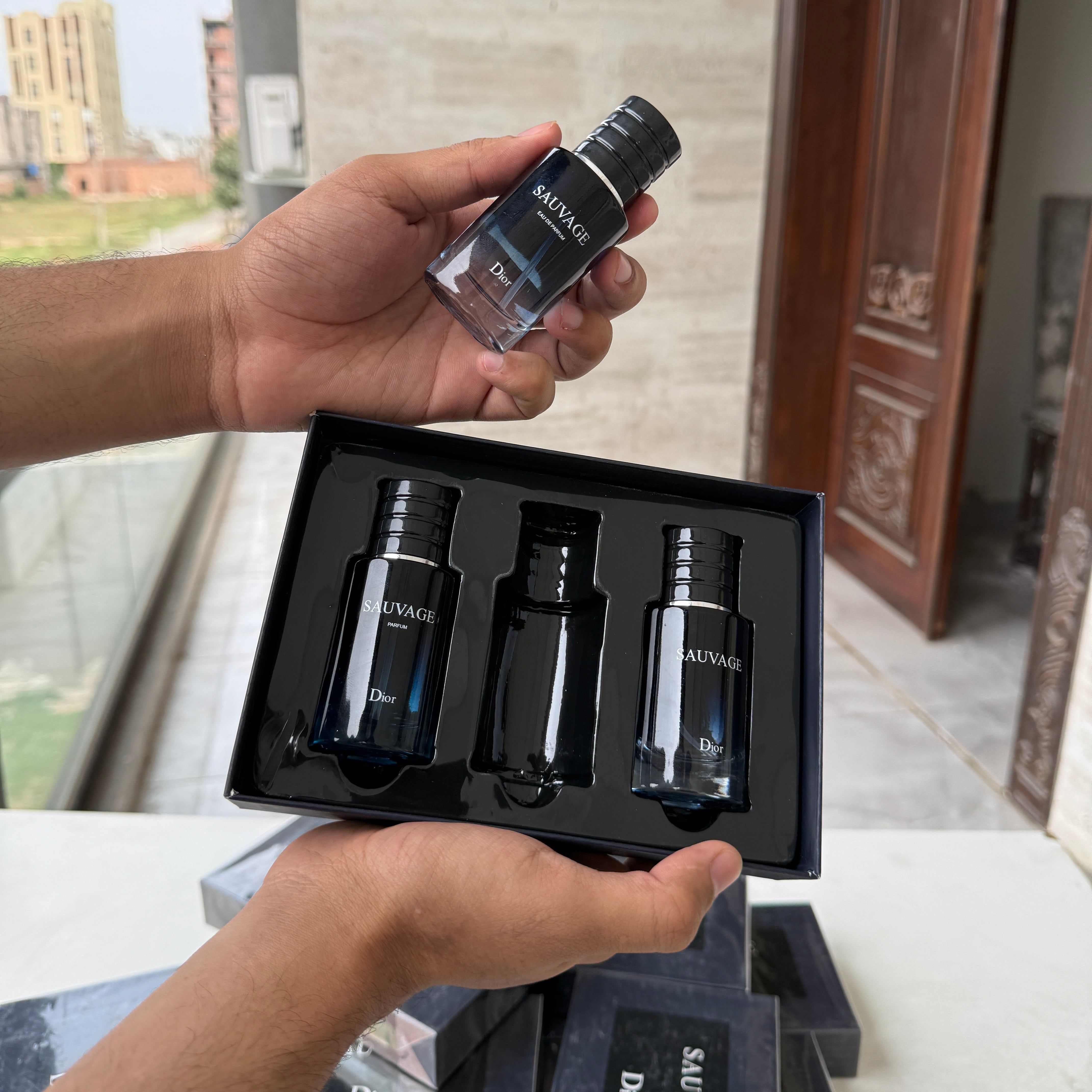 DIOR SAUVAGE MINI PERFUME SET  30ML x 3