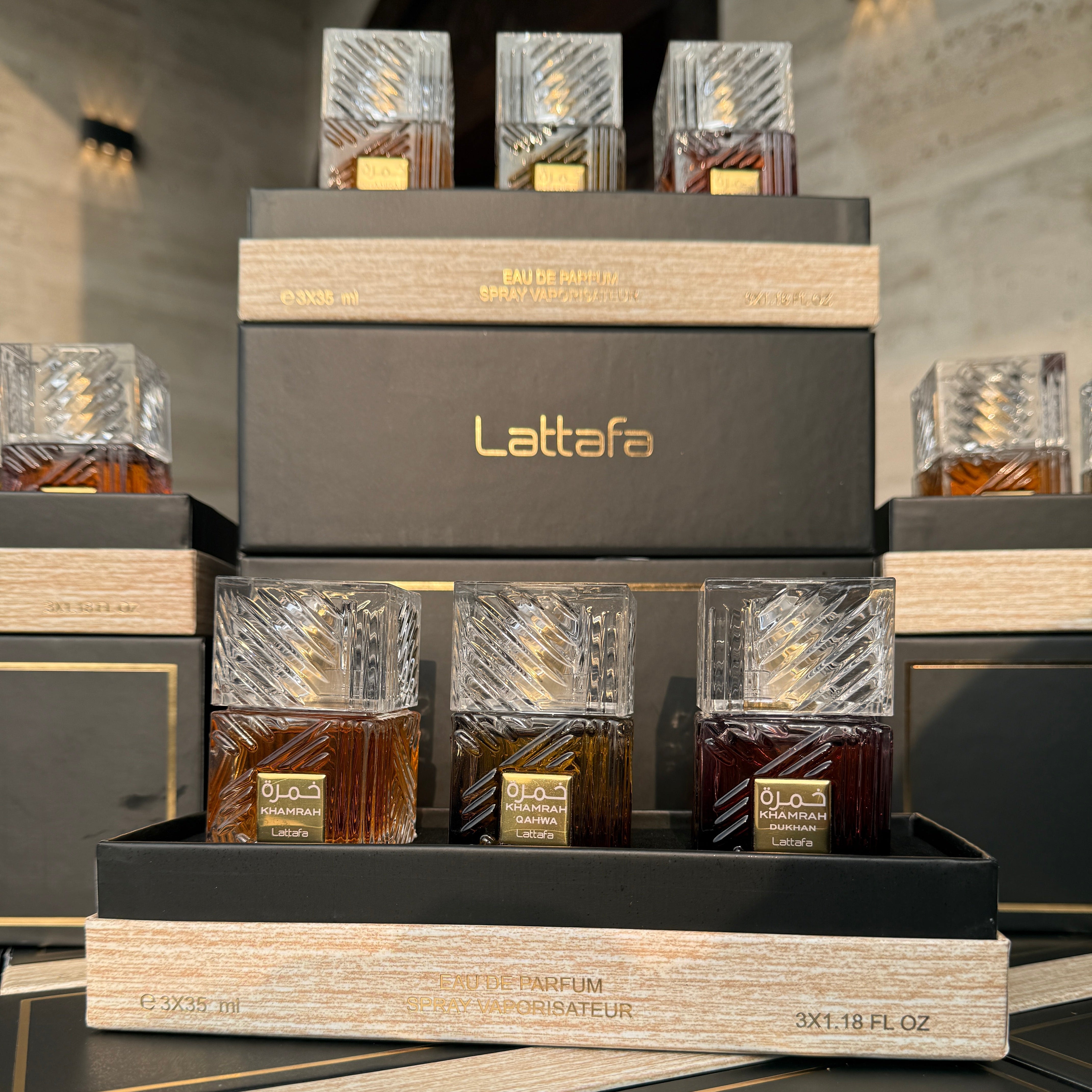 LATTAFA KHAMRA EAU DE PERFUME SPRAY VAPORISATEUR 3PCS EACH 35ML