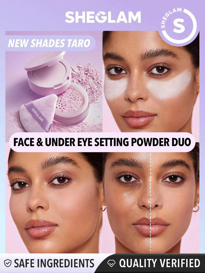 Sheglam Insta-Ready Face & Under Eye Setting Powder shade "Taro"